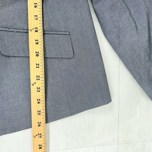 Talbots Womens Blazer Plus Size 22W Gray Cotton Blend Career Office Corporate - Picture 15 of 16